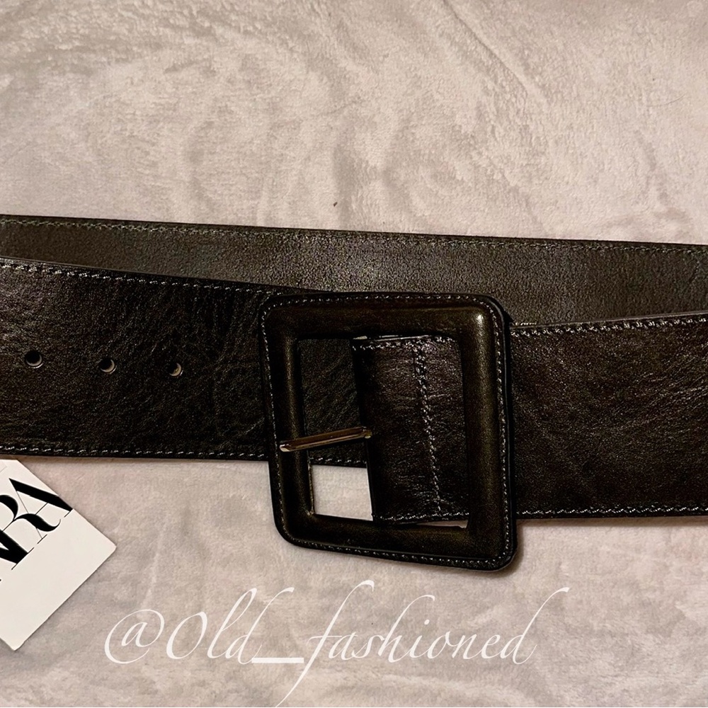 ZARA Leather Buckle Belt - Picture 6 of 12